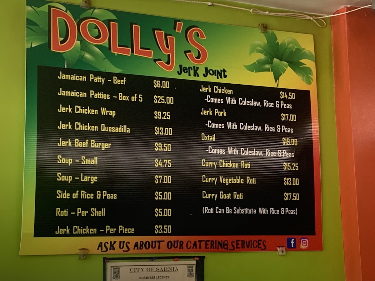 Menu Dolly's Jerk Joint-4